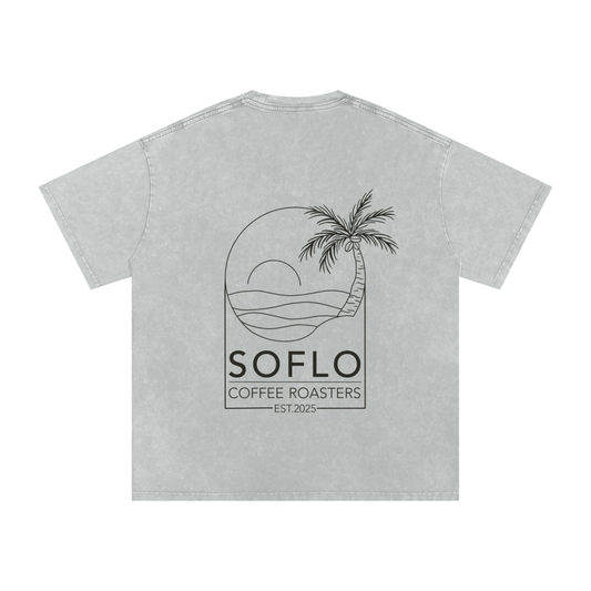 Snow Washed Oversized Cotton T-Shirt