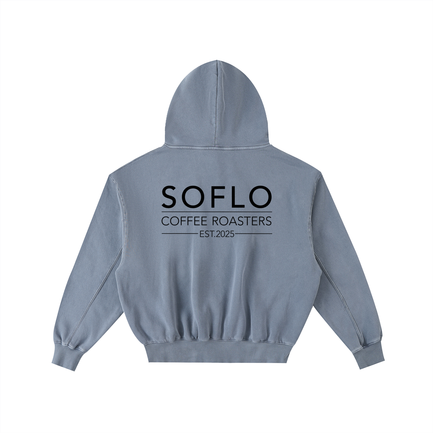 Frayed Enzyme Washed Fleece Hoodie