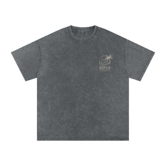Snow Washed Oversized Cotton T-Shirt