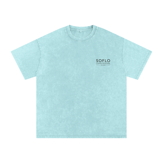 Snow Washed Oversized Cotton T-Shirt