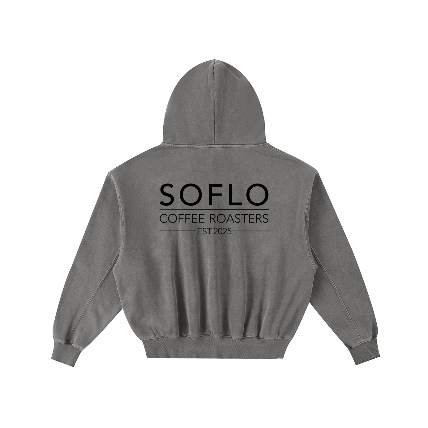 Frayed Enzyme Washed Fleece Hoodie