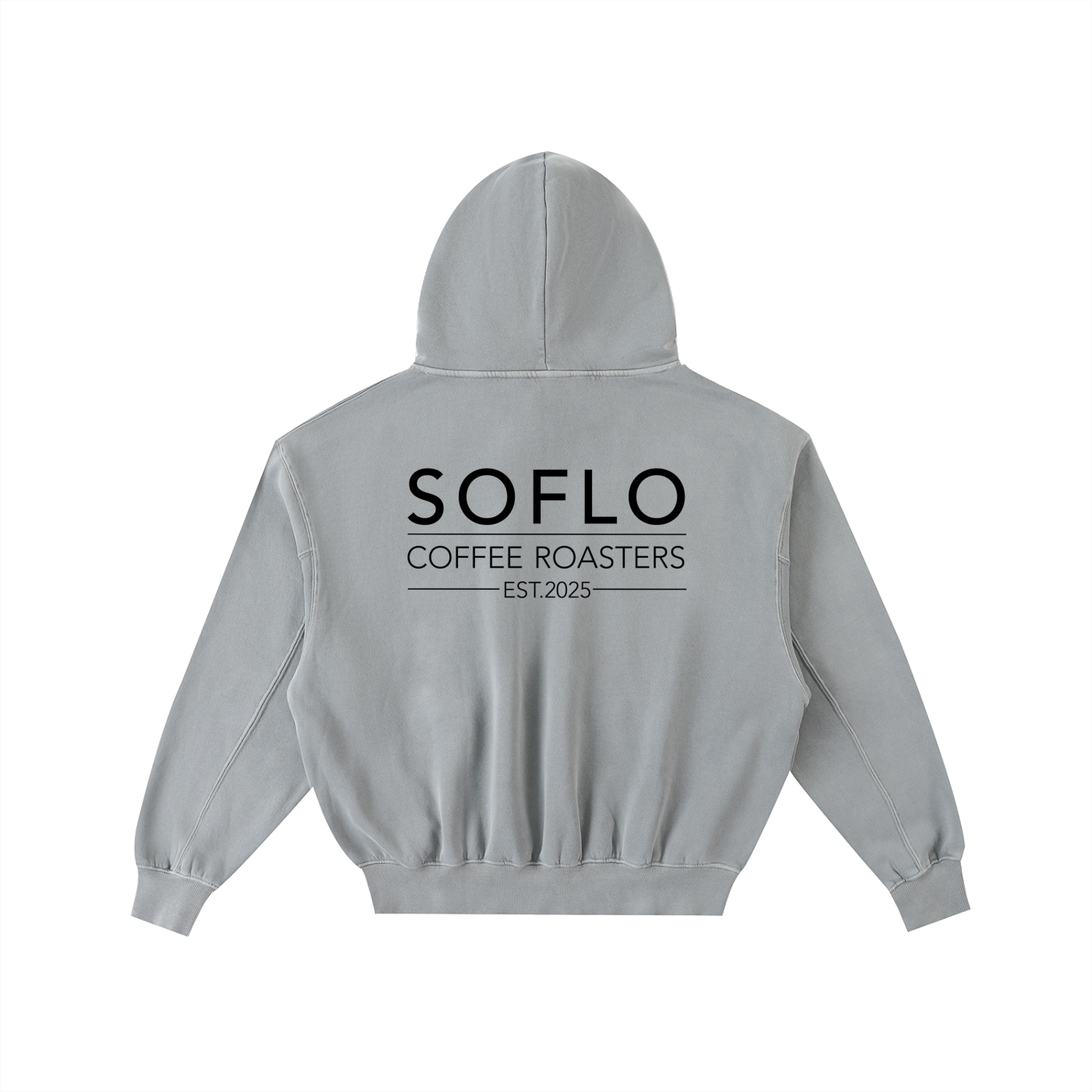 Frayed Enzyme Washed Fleece Hoodie