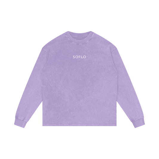 Acid Wash Oversized Long Sleeve