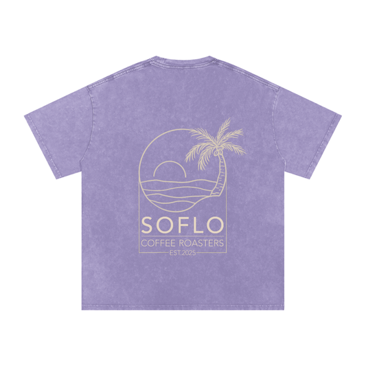 Snow Washed Oversized Cotton T-Shirt